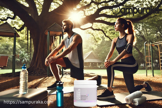  Boost Your Vitality with Sampuraka's Energy Powder: Delightful Cotton Candy Flavor - All Natural Supplements for Health and Wellness 