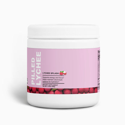 Lychee Splash Energy Powder - Sugar-Free, Sustained Energy Boost for Focus & Wellness - sampuraka