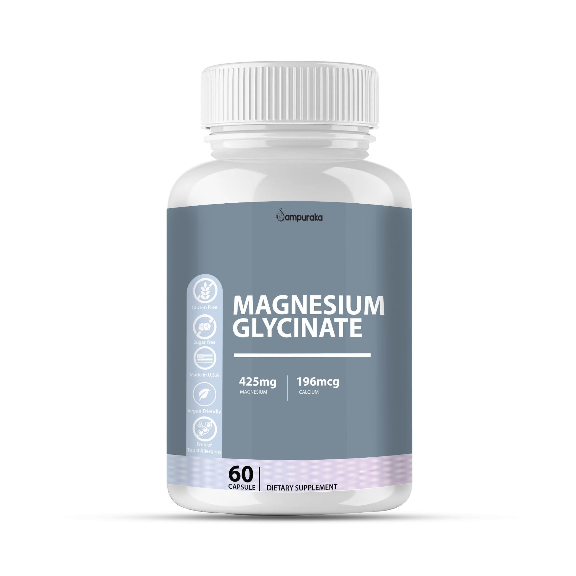 Magnesium Glycinate Supplement Capsules - sampuraka