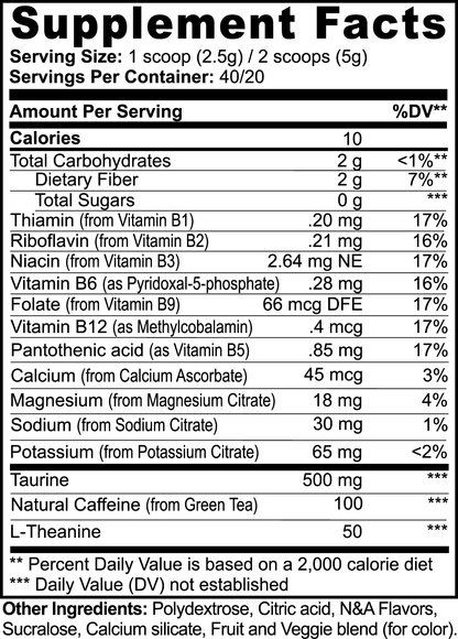 Melon Creamsicle Energy Powder - Sugar-Free, Balanced Energy Boost for Focus & Wellness - sampuraka