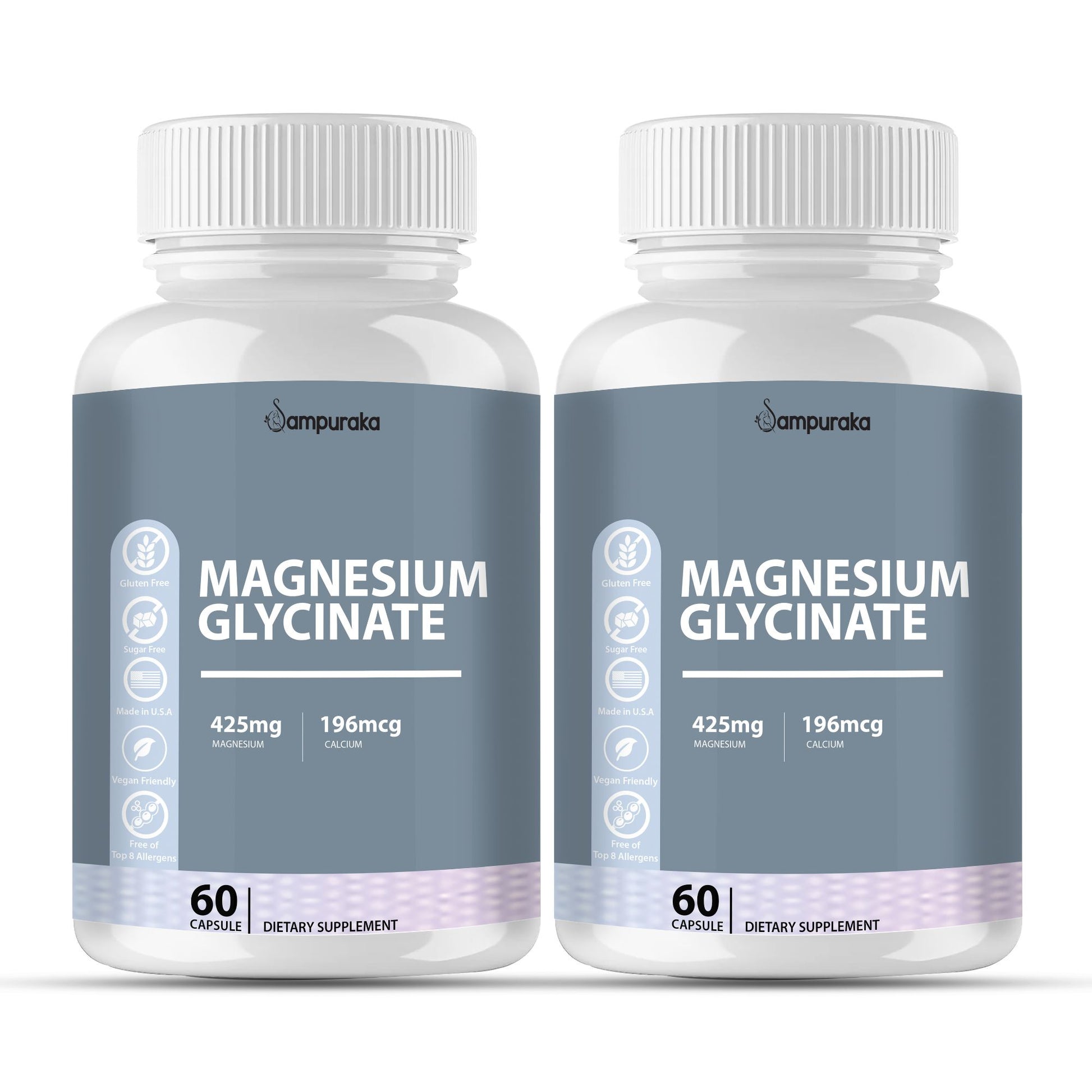 Magnesium Glycinate Supplement Capsules - sampuraka