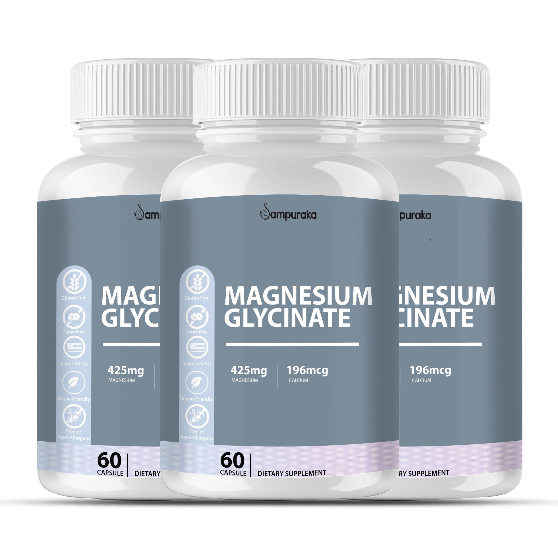 Magnesium Glycinate Supplement Capsules - sampuraka