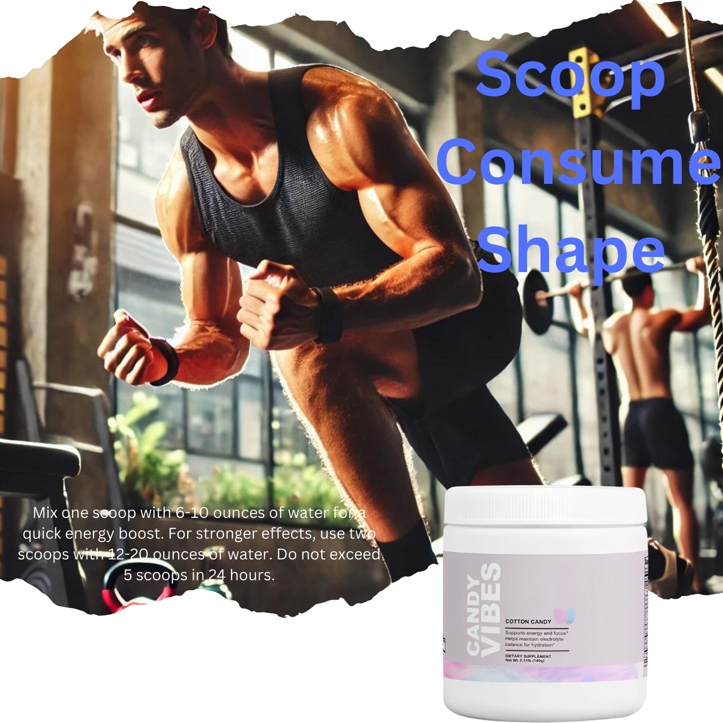 Cotton Candy Energy Powder - Sugar-Free, Vegan Workout Boost for Sustained Energy & Focus - sampuraka