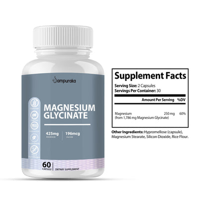 Magnesium Glycinate Supplement Capsules - sampuraka