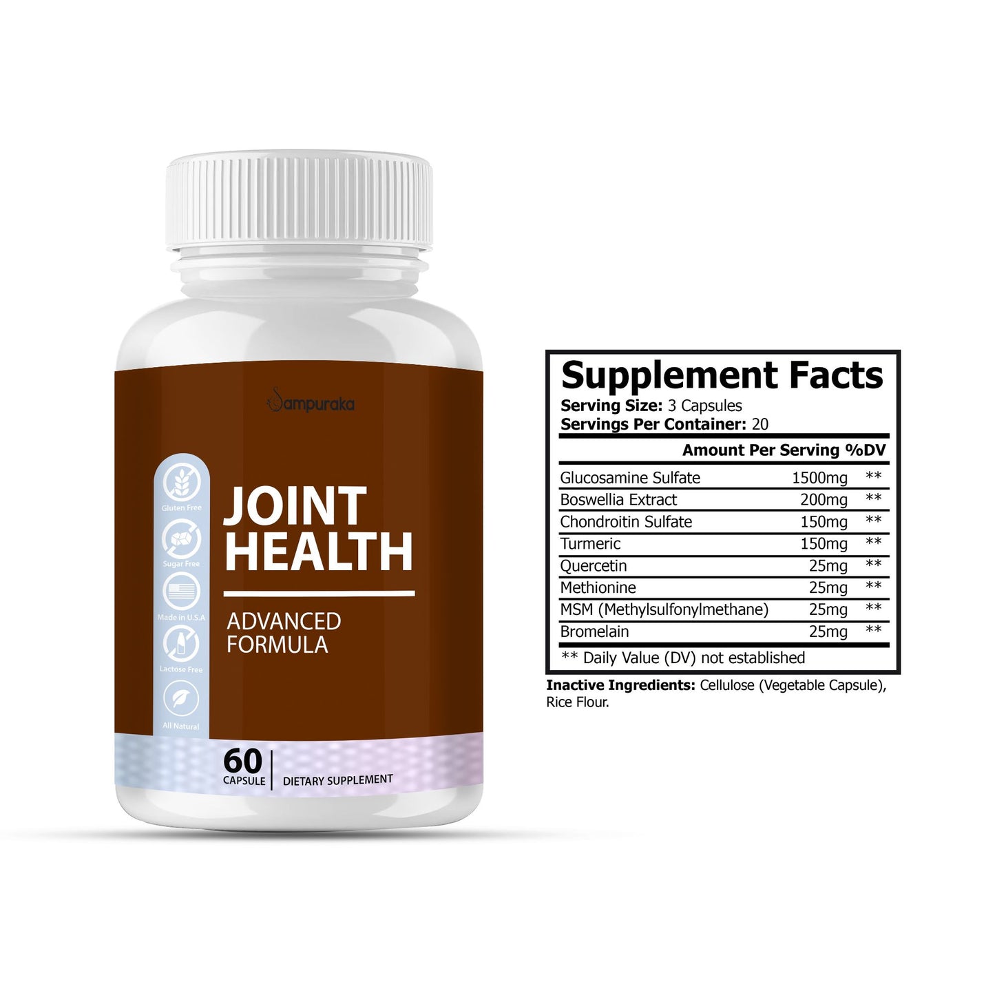 Joint Health Supplement - All Natural & Made in the USA - sampuraka