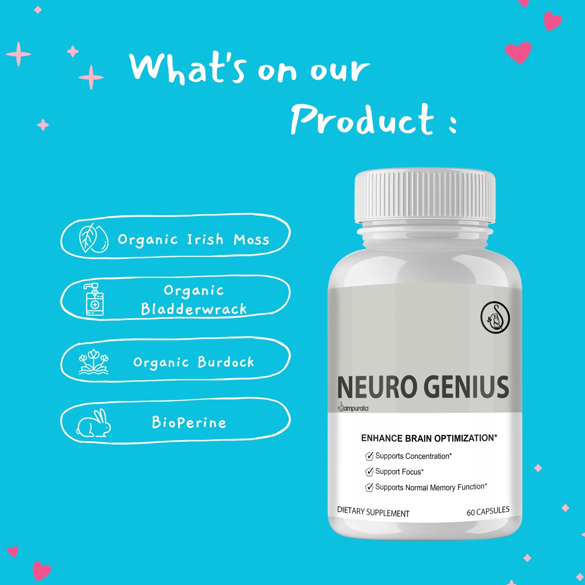 Neuro Genius - Advanced cognitive support supplement to unlock brain potential - sampuraka