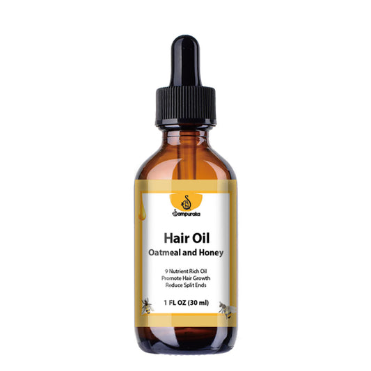 Oatmeal and Honey Hair Oil for Dry Damaged Hair and Growth - sampuraka