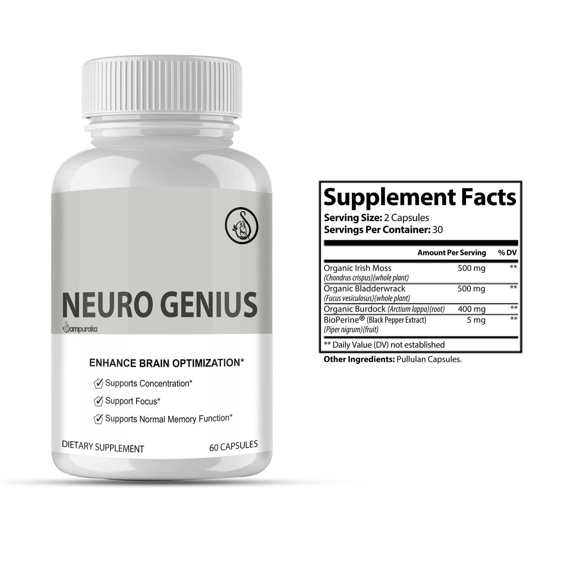 Neuro Genius - Advanced cognitive support supplement to unlock brain potential - sampuraka